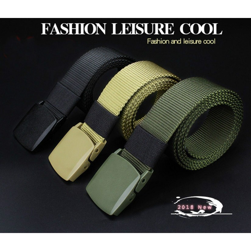 Thắt lưng nylon canvas phong cách quân đội thời trang cho nam