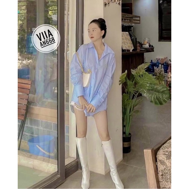 Sơ mi form rộng đi du lịch chất đẹp AN668 VIIA DESIGN