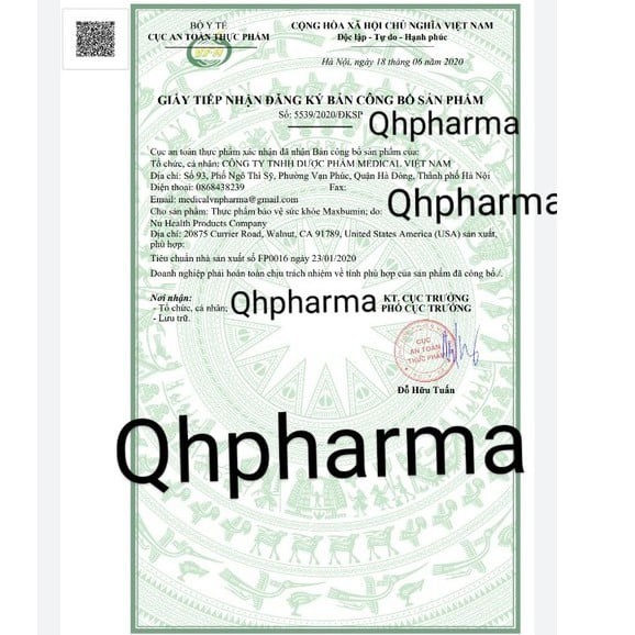 Viên uống MAXBUMIN lọ 60 viên giúp tăng cường miễn dịch⚡chính hãng⚡nhập khẩu mỹ⚡