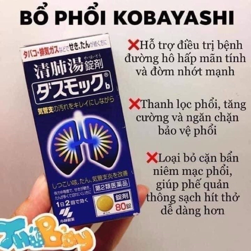 Viên BỔ PHỔI KOBAYASHI Nhật Bản 80 viên
