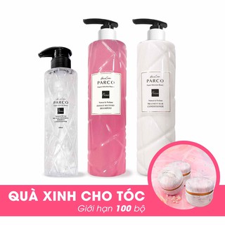 Combo dầu gội PARCO Dưỡng Tóc Chuẩn Salon - (dầu gội Hồng + dầu xả + tinh chất)