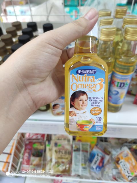 (Date 11/2021)Dầu cá hồi Nutra Omega 3 Chile cho bé 240ml 250ml