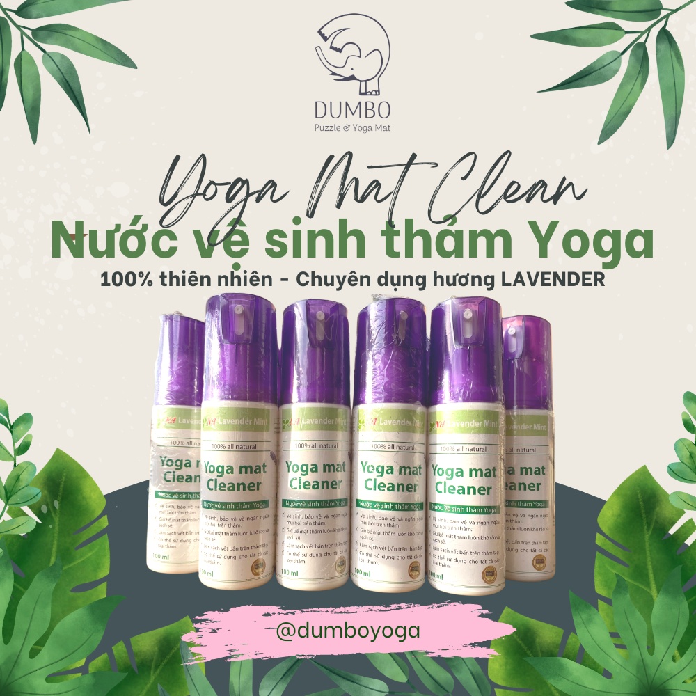 Nước Vệ Sinh Thảm Tập Yoga thảm xốp DUMBO MAT [TẶNG KÈM KHĂN LAU] NA DUMBO MAT 100ml Hương Lavender