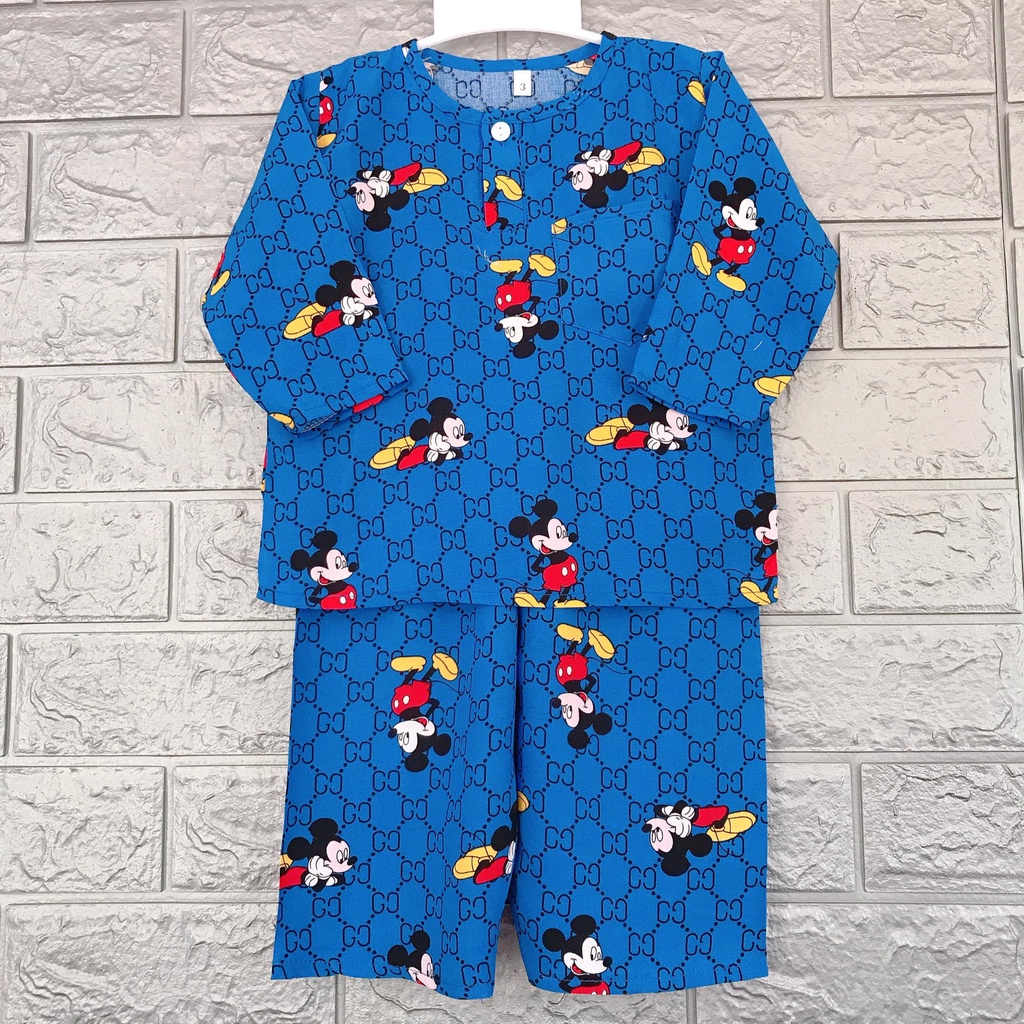 COMBO Bộ quần áo Tole lanh cho bé trai tay dài quần dài loại 1 mịn màng, thoáng mát, tặng kèm khẩu trang cho bé