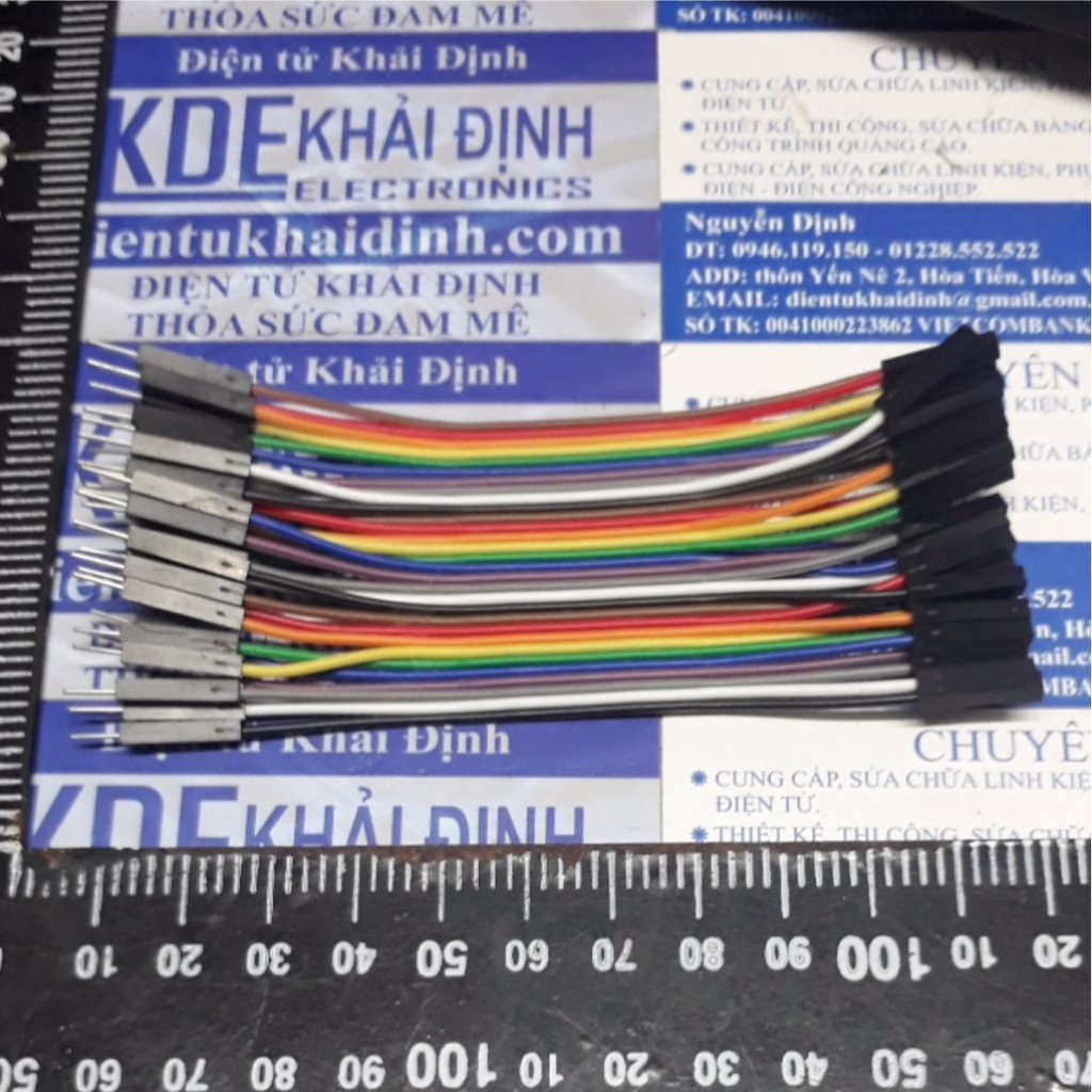 [Mã ELFLASH3 hoàn 10K xu đơn 20K] dây header ĐEN, dây cắm testboard nhựa đầu ĐỰC-CÁI Đ-C 10CM, nguyễn tấm 40 sợi kde4820