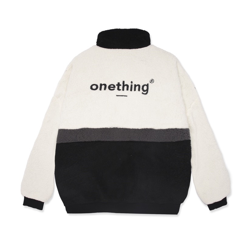 FLEEC JACKET - Áo khoác lông phối màu