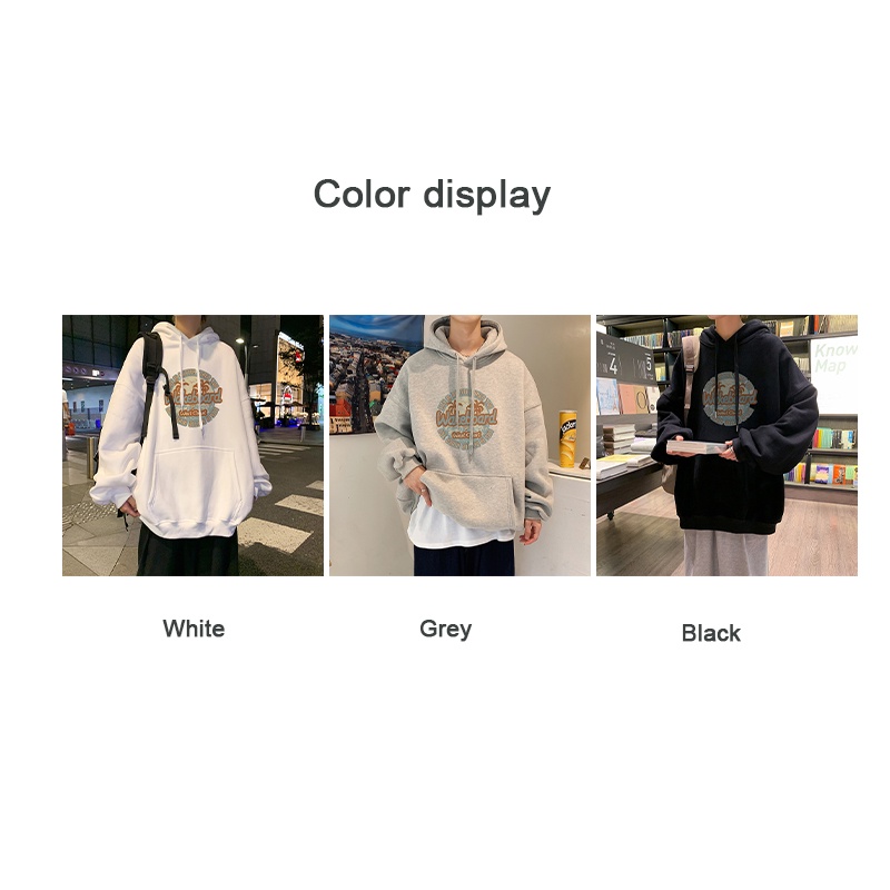 Áo hoodie AOKANG dài tay dáng rộng thời trang xuân thu mới cho nam