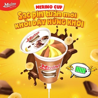 (HỎA TỐC HCM) KEM SOCOLA CHUỐI MERINO CUP LY