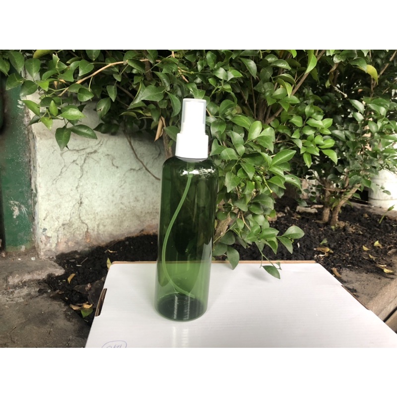 Chai nhựa pet 250ml nâu/trong/xanh rêu nắp nhôm/vòi phun sương/vòi nhấn