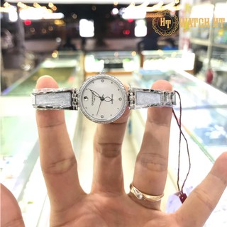 Đồng hồ nữ SUNRISE 9957SA trắng Đính đá sang trọng Kính Sapphire chống xước chống nư