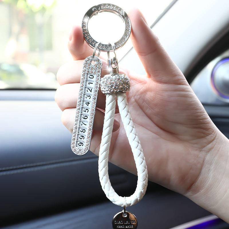 Thẻ Số Điện Thoại Chống Thất Lạc Đính Đá Gắn Móc Chìa Khoá Nhà, Chìa Khoá Ô Tô
