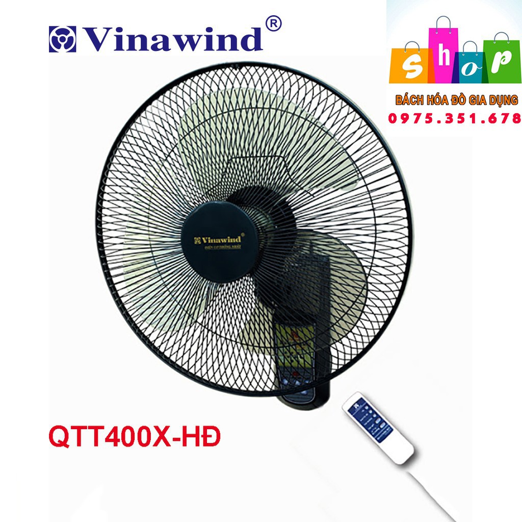 {FREESHIP}Quạt treo tường có điều khiển Vinawind 400XHĐ-Giadung24h