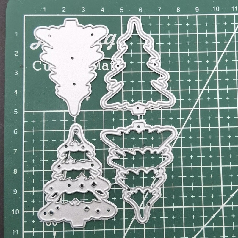 Khuôn Mẫu Cắt Thẻ Trang Trí Album Hình Cây Thông Giáng Sinh