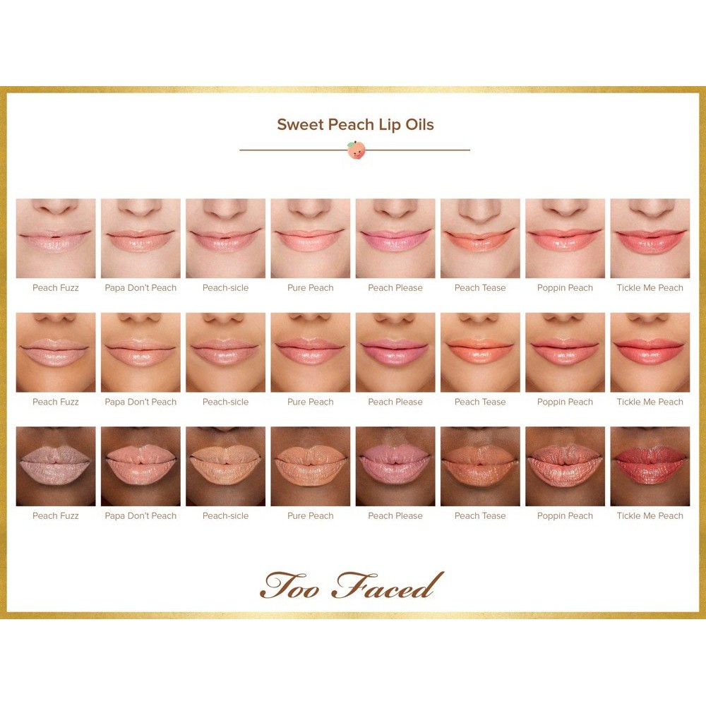 SON BÓNG TOO FACED SWEET PEACH CREAMY PEACH OIL LIP GLOSS 4ML CHÍNH HÃNG - 3713