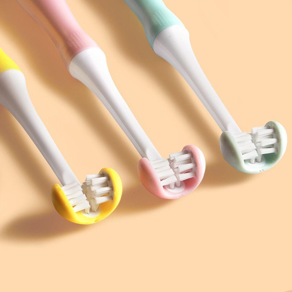 Bàn Chải Đánh Răng Ba Mặt Silicone Hình Chữ U Làm Sạch Sâu Bảo Vệ Răng Miệng Cho Trẻ Em