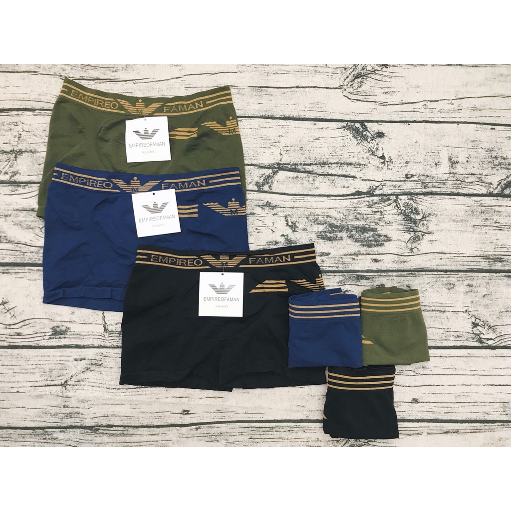 Quần lót nam, sịp, xì thun dệt kim dạng boxer cao cấp, Empireo Faman, Leblur