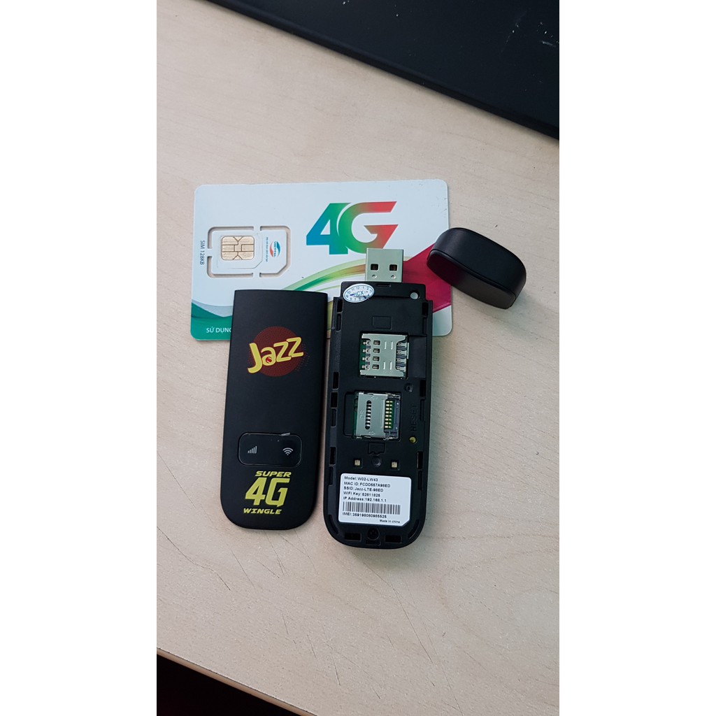 USB PHÁT WIFI 4G ZTE W02-Lw43 - USB JAZZ TỐC ĐỘ 150Mbs