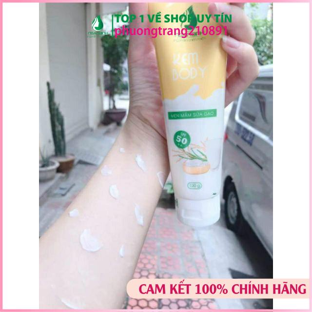 Kem body men mầm sữa gạo ngân bình, kem dưỡng đã ngân bình .... hàng mới, hàng chính hãng hàng công ty chính hãng