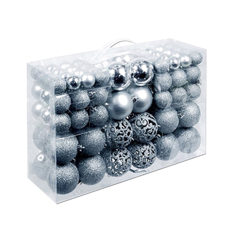 Set 100 Quả Châu 30-60mm Dùng Để Trang Trí Cây Thông Giáng Sinh / Năm Mới