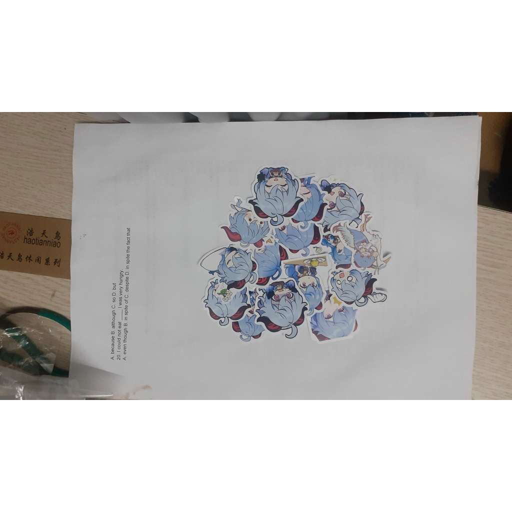 - Set 10/15 Sticker Ganyu hinh dán chibi trang trí vali, điện thoại, laptop, mũ bảo hiểm..siêu đẹp