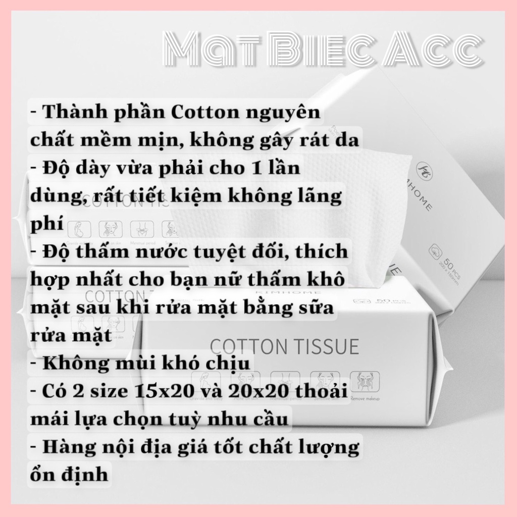 Khăn mặt dùng 1 lần lau khô ướt, giấy đa năng 100% cotton dạng tệp (nội địa Trung)