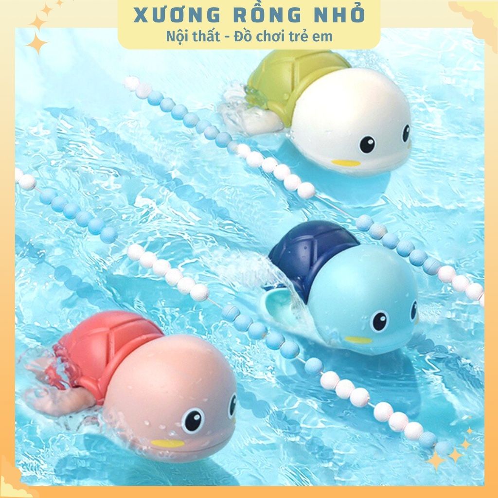 Rùa Bơi Vặn Cót - Đồ Chơi Nhà Tắm - đồ chơi Dưới Nước thả bồn tắm Cho Bé - Xương Rồng Nhỏ