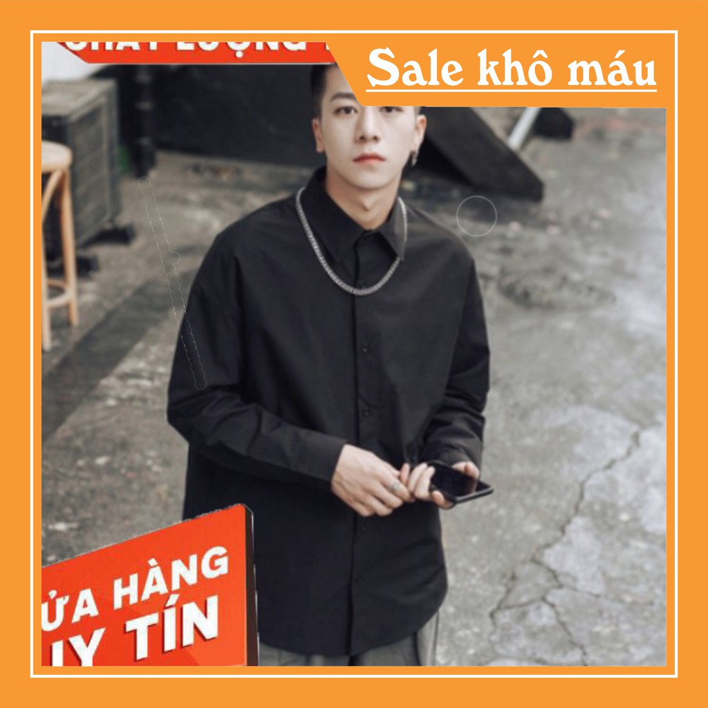 Áo Sơ Mi Đen Dài Tay Hàng Siêu Cấp, Chất Cực Đẹp - A9 | BigBuy360 - bigbuy360.vn