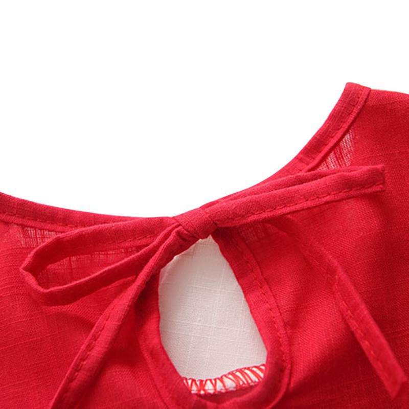 Đầm Bé Gái Tay Phồng Phối Ren