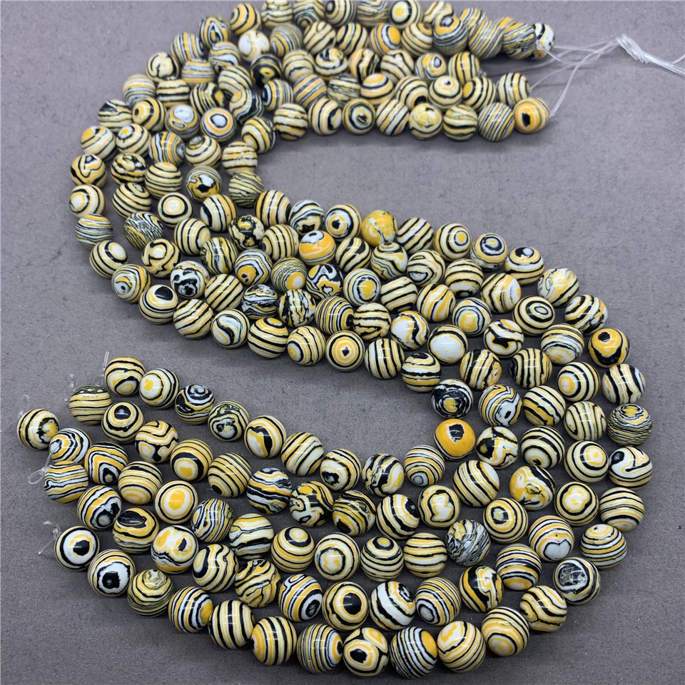 Hạt Đá malachite Nhiều Màu Sắc Cỡ 4-12mm