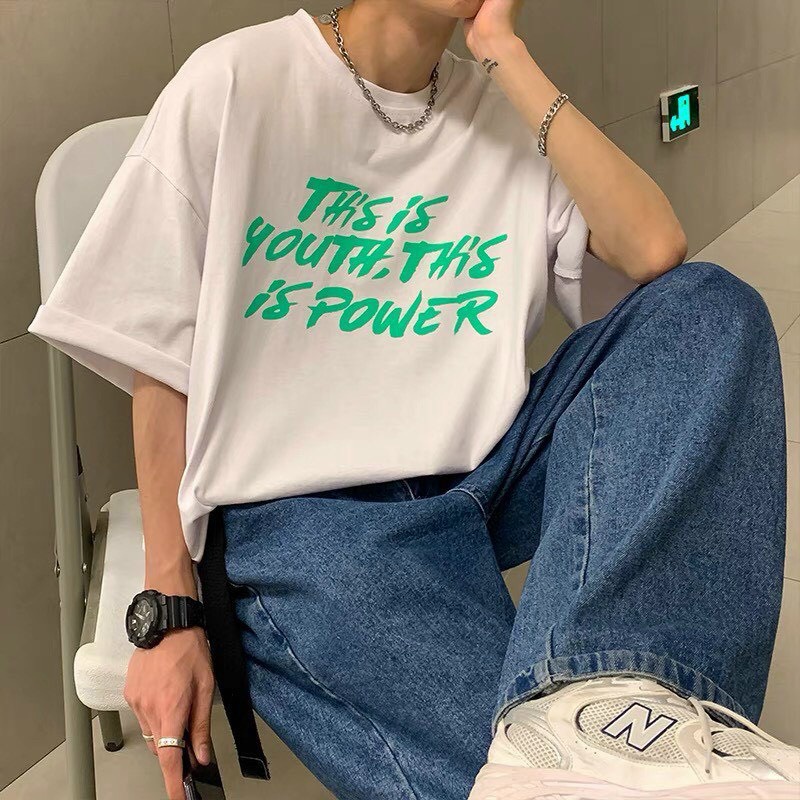 Áo thun tay lỡ form rộng THIS IS YOUR THIS IS POWER , áo phông form rộnG