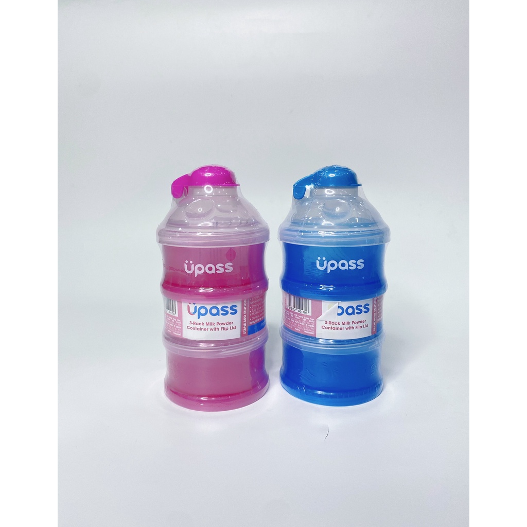 Hộp Trữ Sữa Bột 3 Ngăn Có Nắp UPASS Chất Liệu Nhựa PP Không BPA Thiết Kế Nhỏ Gọn, Thuận Tiện Mang Theo Khi Ra Ngoài