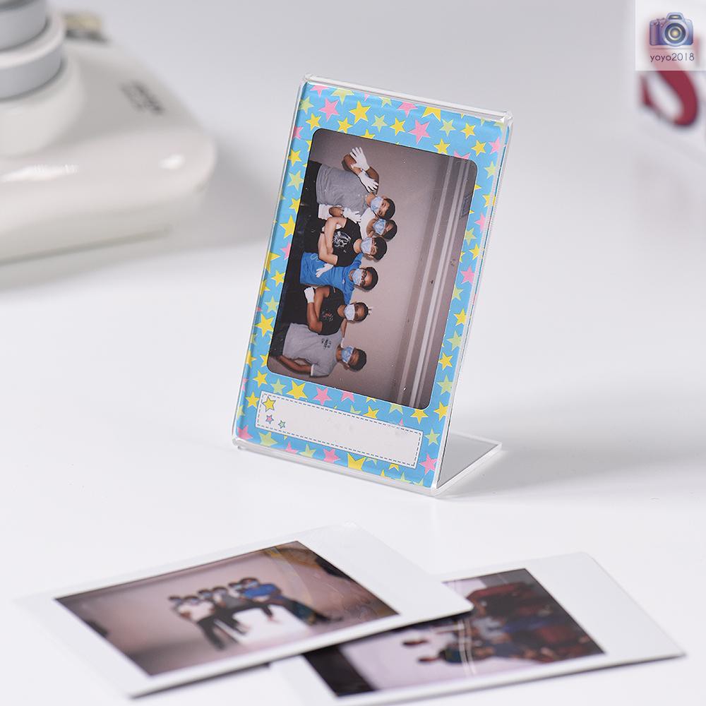 Giá Đỡ Acrylic Trong Suốt Hình Chữ L 3 "Cho Máy Ảnh Fujifilm Instax Mini 8 8 + 70 7s 90 25 26 50s 9 Sp-1 Sp-2