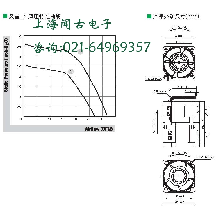 Cung cấp SUNON quạt 40 * 40 * 56mm VG40561BX-000C-A9H quạt công suất 12 gió quasi-xây dựng