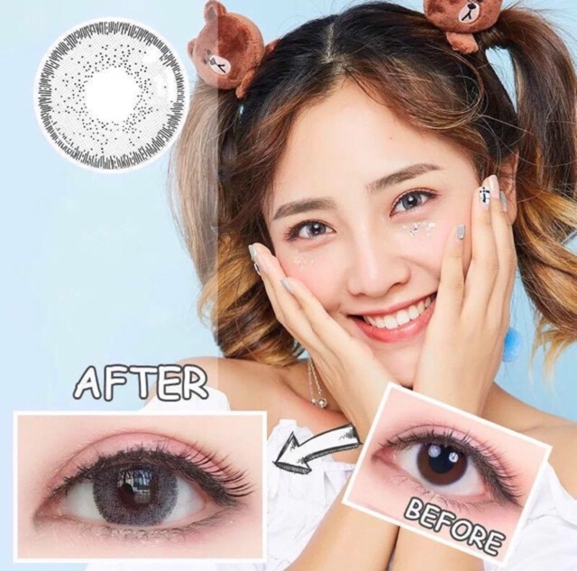 HCM có sẵn kính áp tròng màu giá 1 cặp lens xám Tây hot  kính áp tròng màu tây nổi bật bảng 4