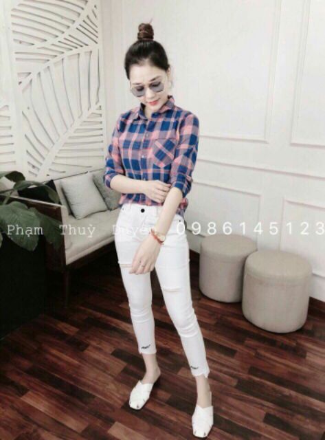 Áo sơmi kẻ tay dài hot hit | BigBuy360 - bigbuy360.vn