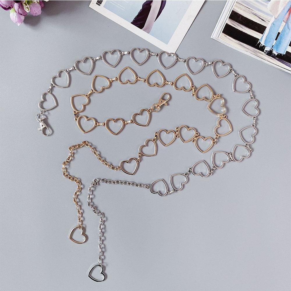 Thắt Lưng Dây Xích Kim Loại Rỗng Hợp Thời Trang Cho Nữ
