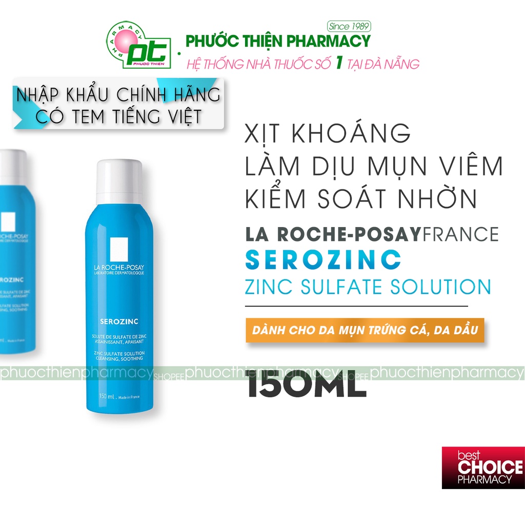 Xịt Khoáng Giúp Làm Sạch Và Làm Dịu Da La Roche-Posay Serozinc 300ml