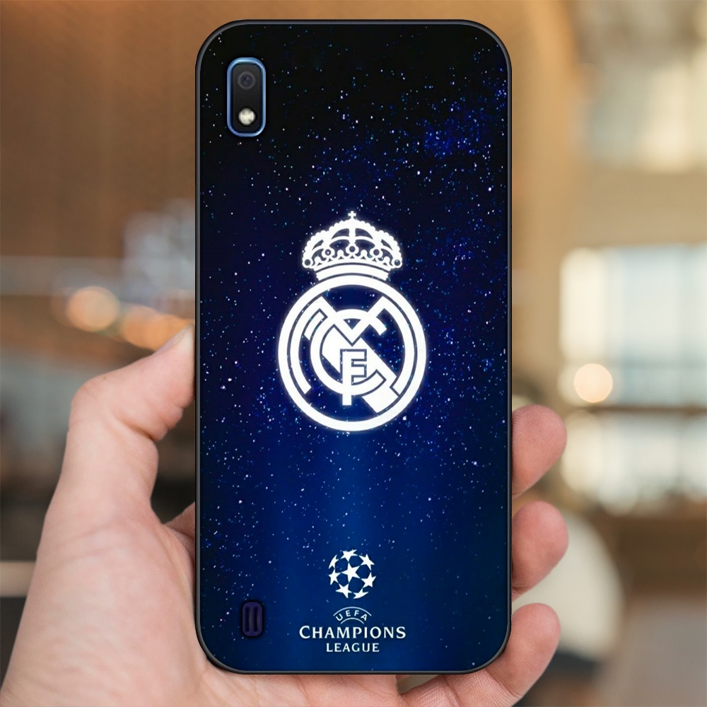 Ốp lưng Samsung A10 viền đen in hình Real Madrid