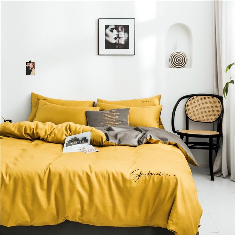 Bộ Chăn Ga Gối Lụa Tencel Sumoi 60s BELLA HO may chun theo yêu cầu