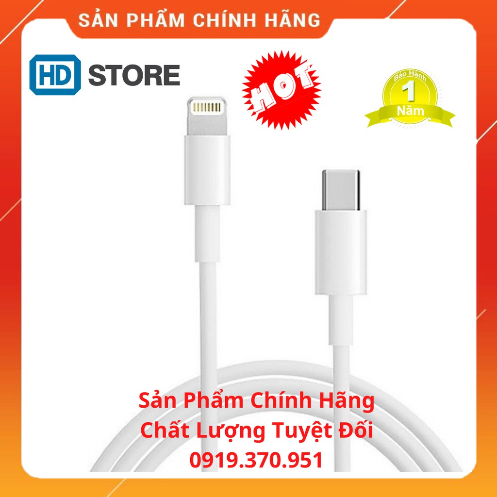 Cáp sạc nhanh iPhone USB-C ra Lightning 18W