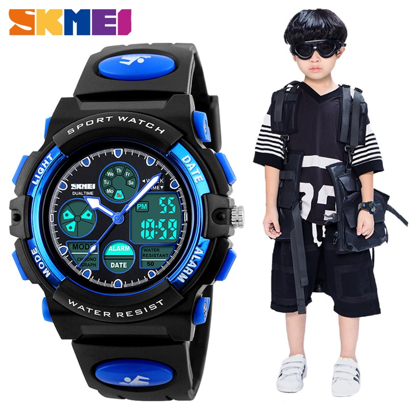 Đồng Hồ Trẻ Em Chống Nước Skmei 1163 Kid Sports Dây Cao Su Siều Bền Bỉ + Full hộp