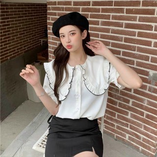 ÁO SƠ MI NỮ bèo viền nhỏ