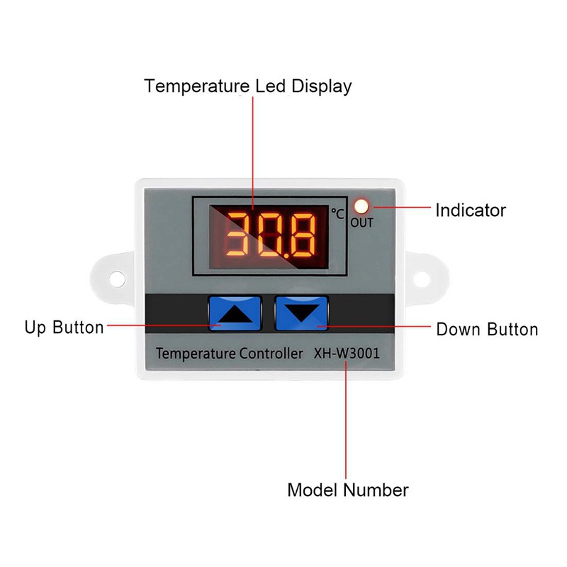 3 Công Tắc Điều Khiển Nhiệt Độ Đèn Led Ac110V-220V 10a