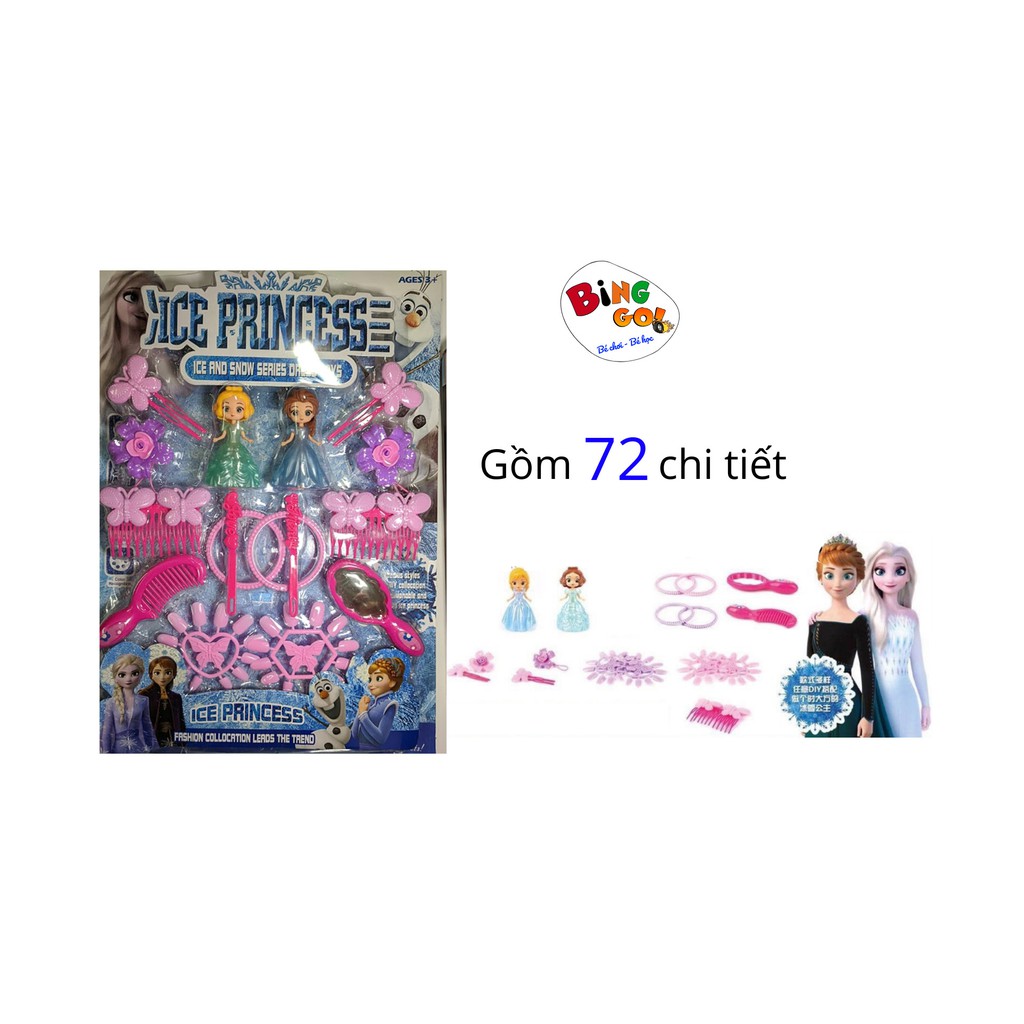 VĨ TRANG ĐIỂM MÓNG TAY, LƯỢC, GƯƠNG, KẸP + 1C BABY Ice Princess