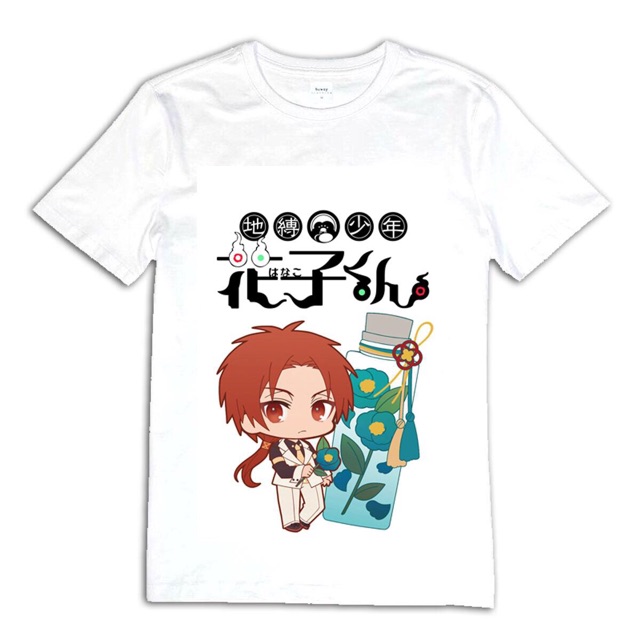 Áo anime jibaku shounen hanako-kun 8 mẫu chibi in trực tiếp vào vải