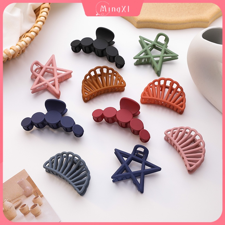 Kẹp tóc nhựa acrylic nhiều màu tùy chọn phong cách Hàn Quốc cho nữ