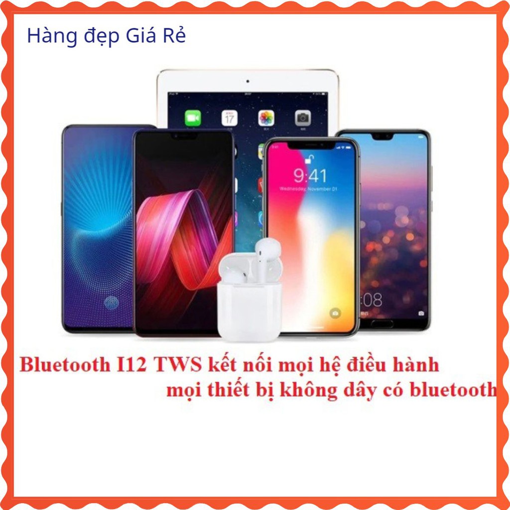Tai Nghe Bluetooth Không Dây Nhét Tai I12 Kiêm Pin Sạc Dự Phòng aresshop16