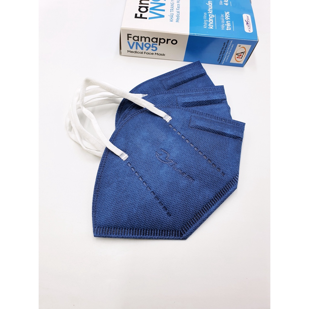 COMBO 50 - 100 Khẩu trang 4 lớp Famapro VN95  - Hộp 10 cái
