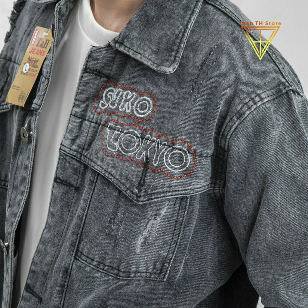 Áo Khoác Jean Nam Xám Thêu Tokyo, Áo Khoác Bò Nam Cao Cấp Sang Trọng Cá Tính, Thời Trang | BigBuy360 - bigbuy360.vn