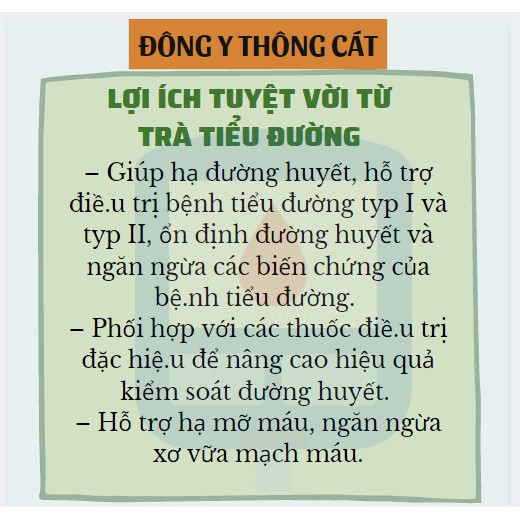 Trà THƯỢNG HẠNG hỗ trợ bệnh tiểu đường, kiểm soát đường huyết Đông y gia truyền Thông Cát